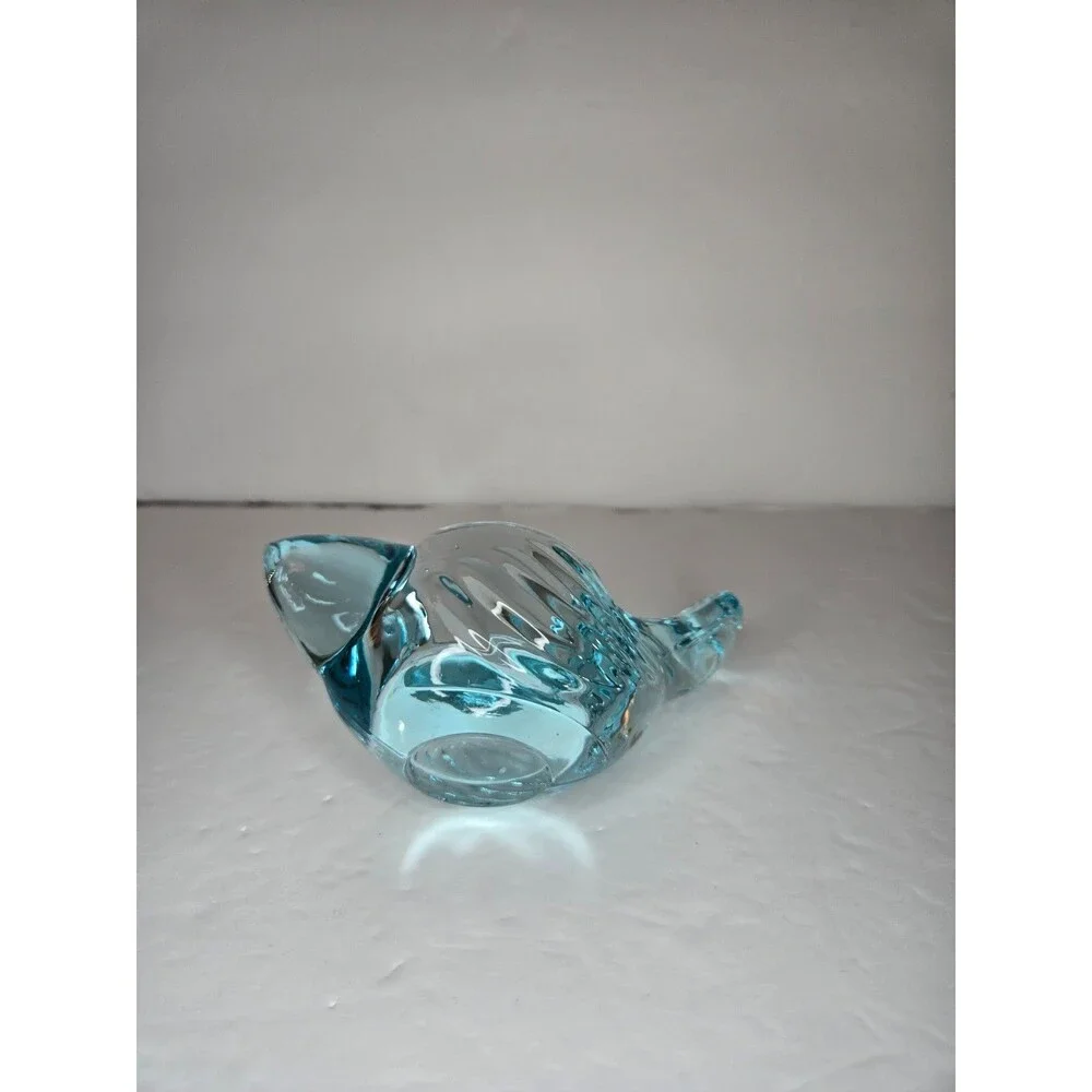 Art Glass Blown Blue Bird Votive/candle Holder Turquoise Spring Easter Decor